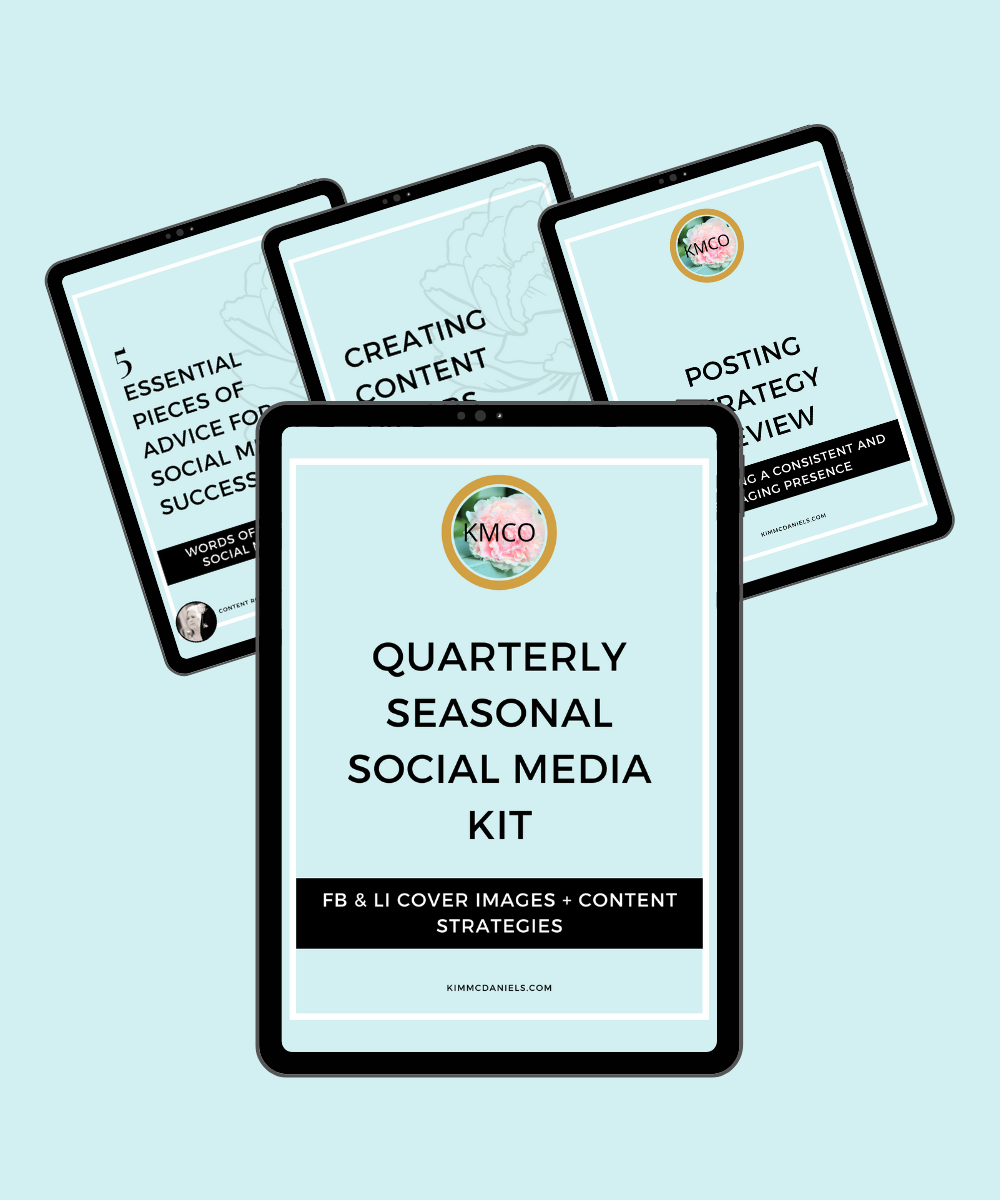 Quarterly Seasonal Social Media Kit | Kim McDaniels