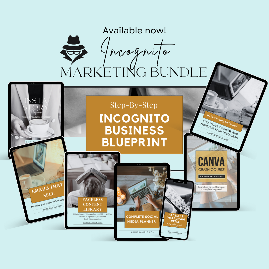 Incognito Marketing Bundle | Kim McDaniels