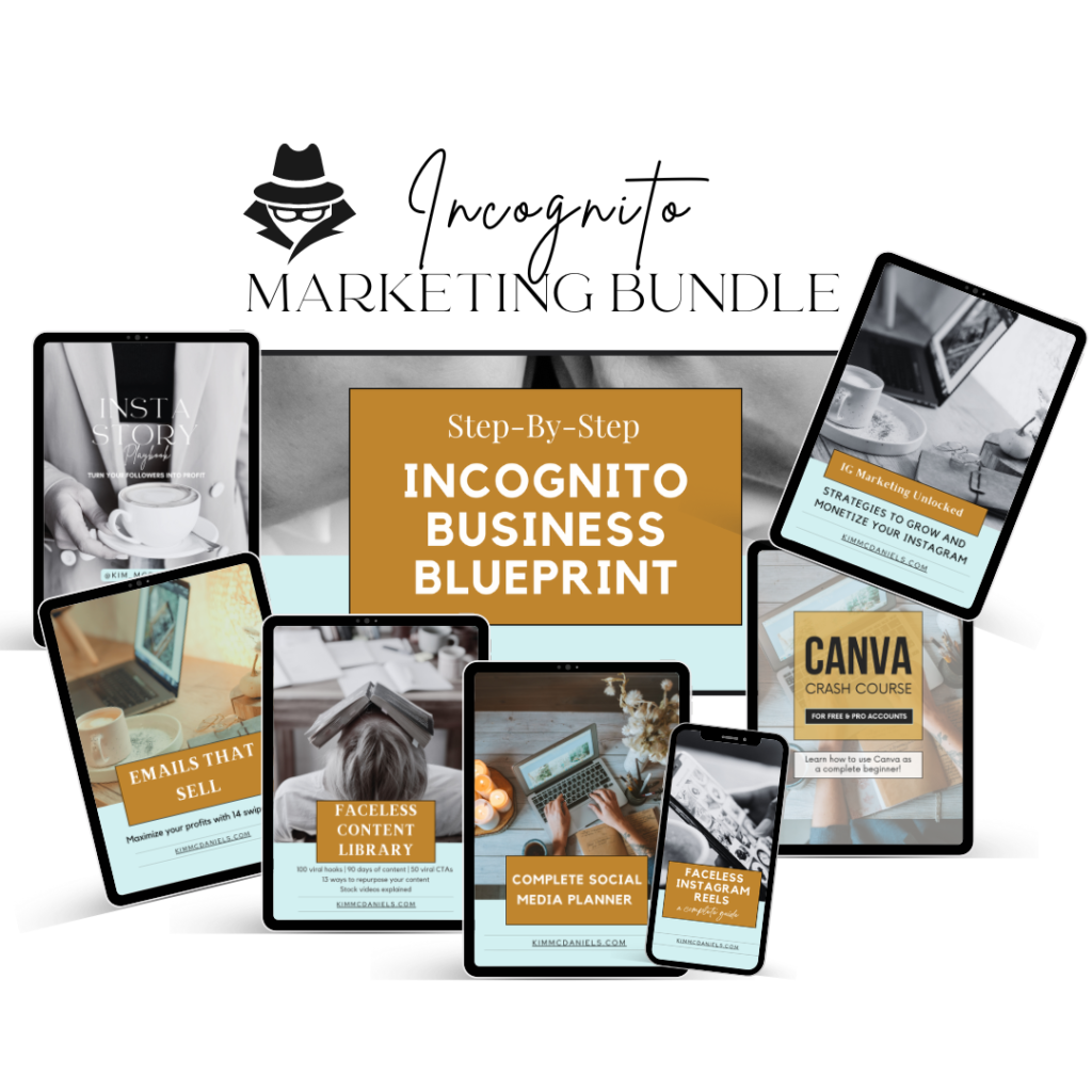 Incognito Marketing Bundle | Kim McDaniels